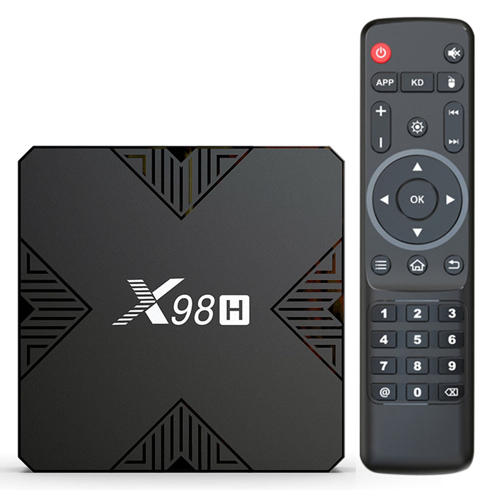 X98H Android TV Box 12.0 Allwinner H618 Quad Core Streaming Media Player Support Dual WiFi 2.4GHz 5GHz 4K Output 100M LAN Ethernet (4G 32G) X98H Android TV Box 12.0 Allwinner H618 Quad Core Streaming Media Player Support Dual WiFi 2.4GHz 5GHz 4K Output 100M LAN Ethernet (4G 32G)
